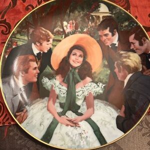 Vintage Decorative Plate with Victorian Scene